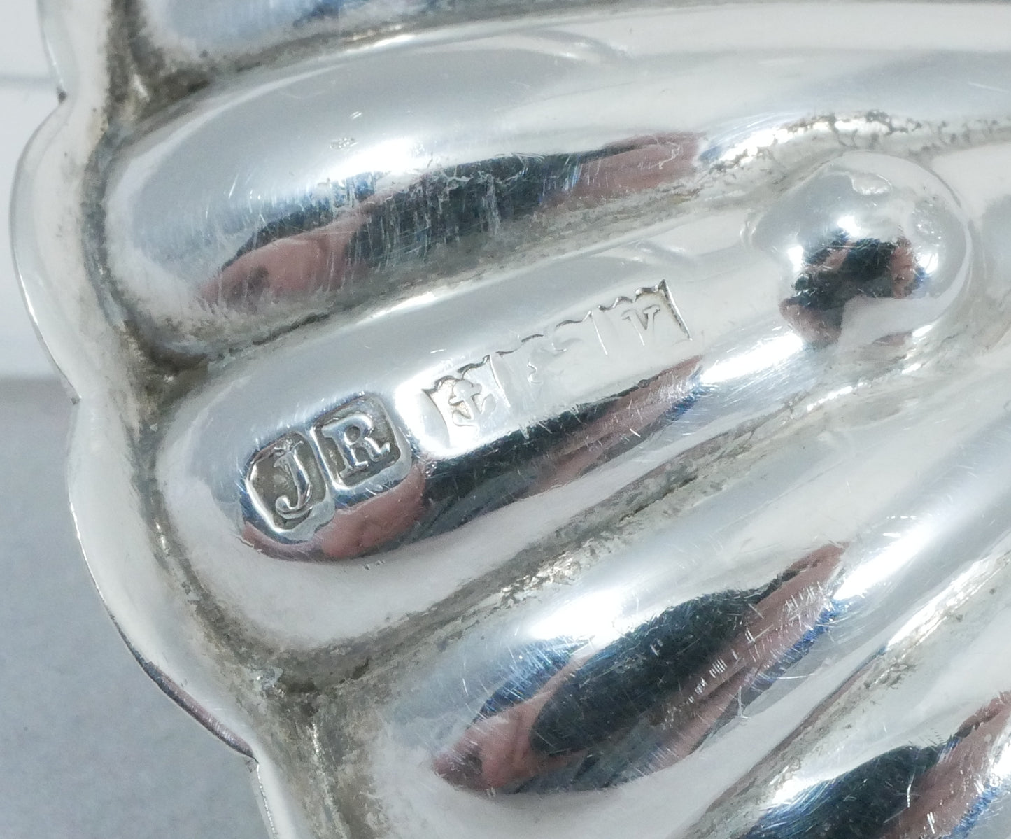 Antique Vintage 1970 Sterling Silver Sea Shell Butter Soap Dish Bowl Plate Small
