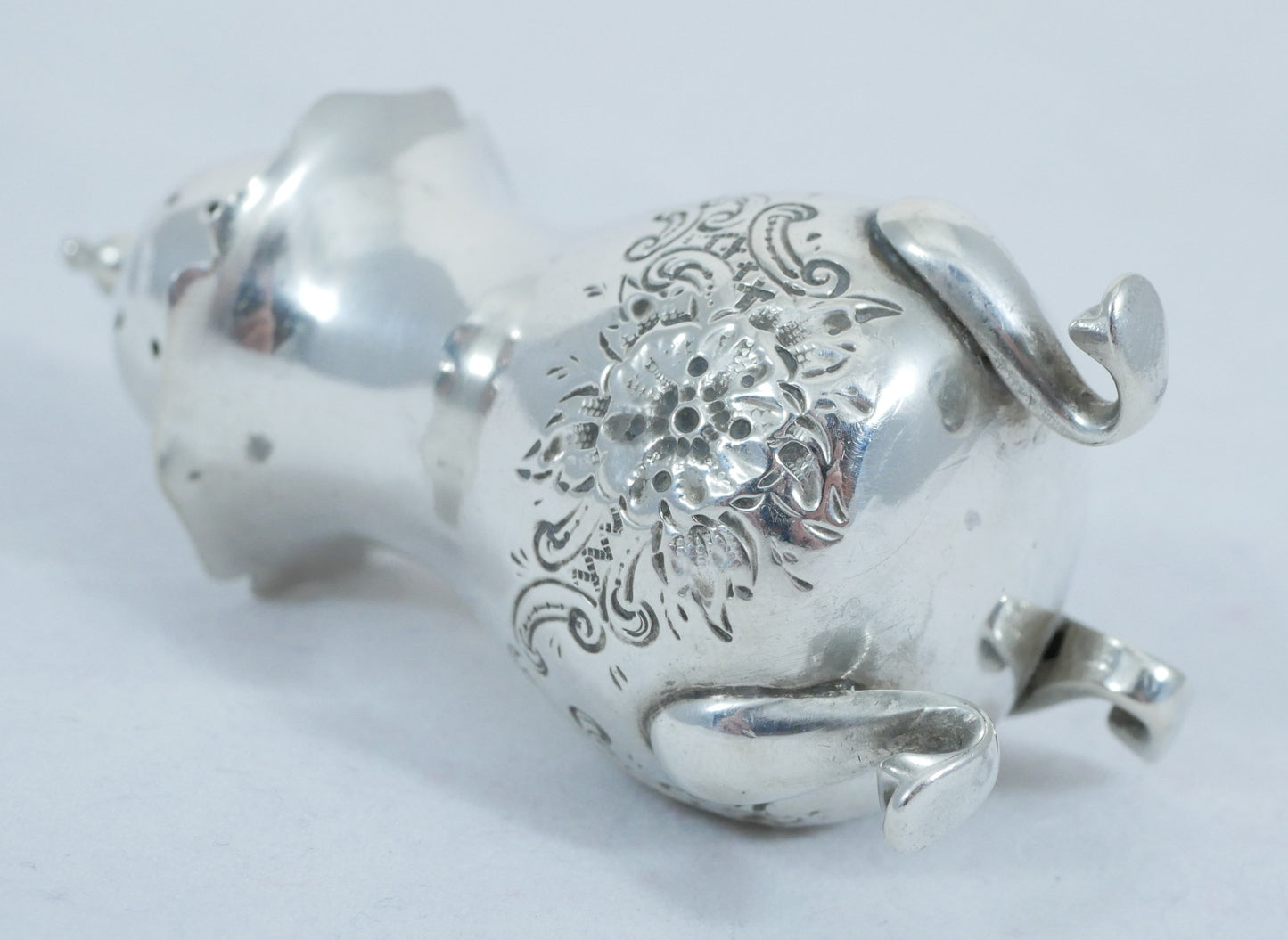 Antique Victorian 1896 Sterling Silver Pepperette Pepper Pot Salt Shaker Cruet