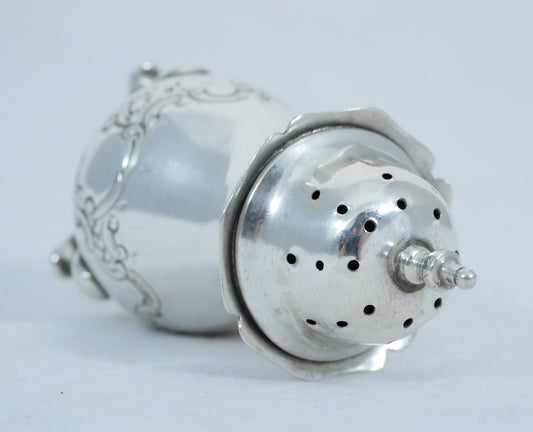 Antique Victorian 1896 Sterling Silver Pepperette Pepper Pot Salt Shaker Cruet