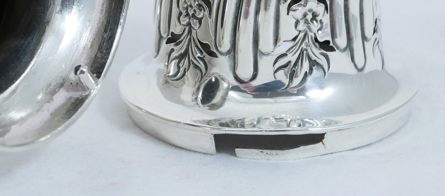 Antique Victorian 1900 Sterling Silver Sugar Caster Shaker Muffineer Castor VB&S