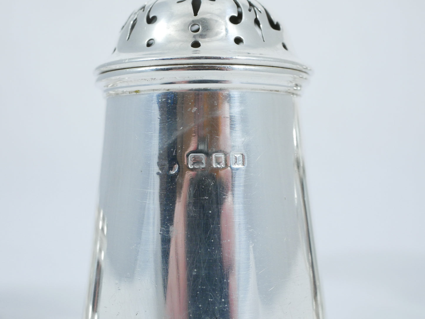 Antique Art Deco 1926 Sterling Silver Cruet Set Salt Cellar Pepper Mustard Pot