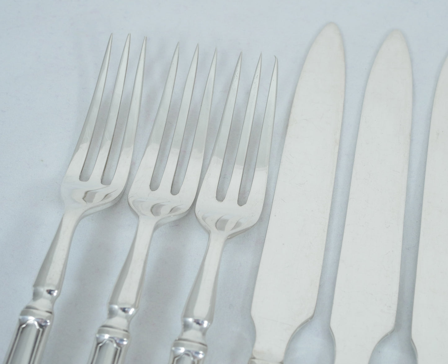 Antique Art Deco 1927 12pc Jesmond Sterling Silver Fruit Dessert Cutlery Set