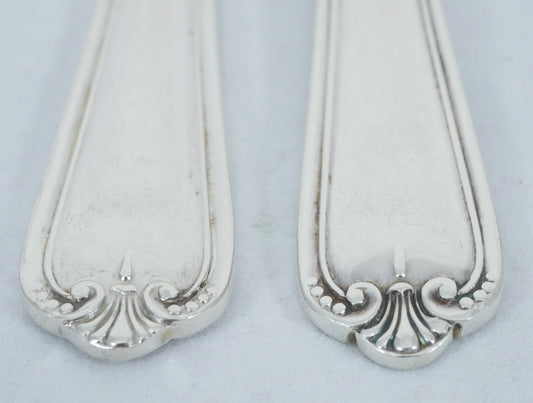 Antique Art Deco 1927 12pc Jesmond Sterling Silver Fruit Dessert Cutlery Set