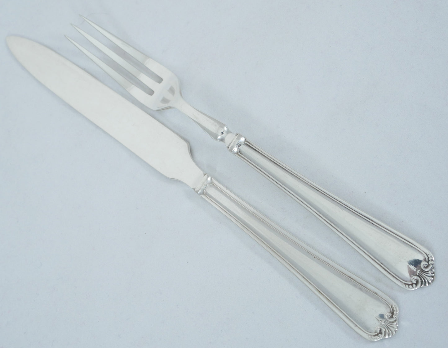 Antique Art Deco 1927 12pc Jesmond Sterling Silver Fruit Dessert Cutlery Set