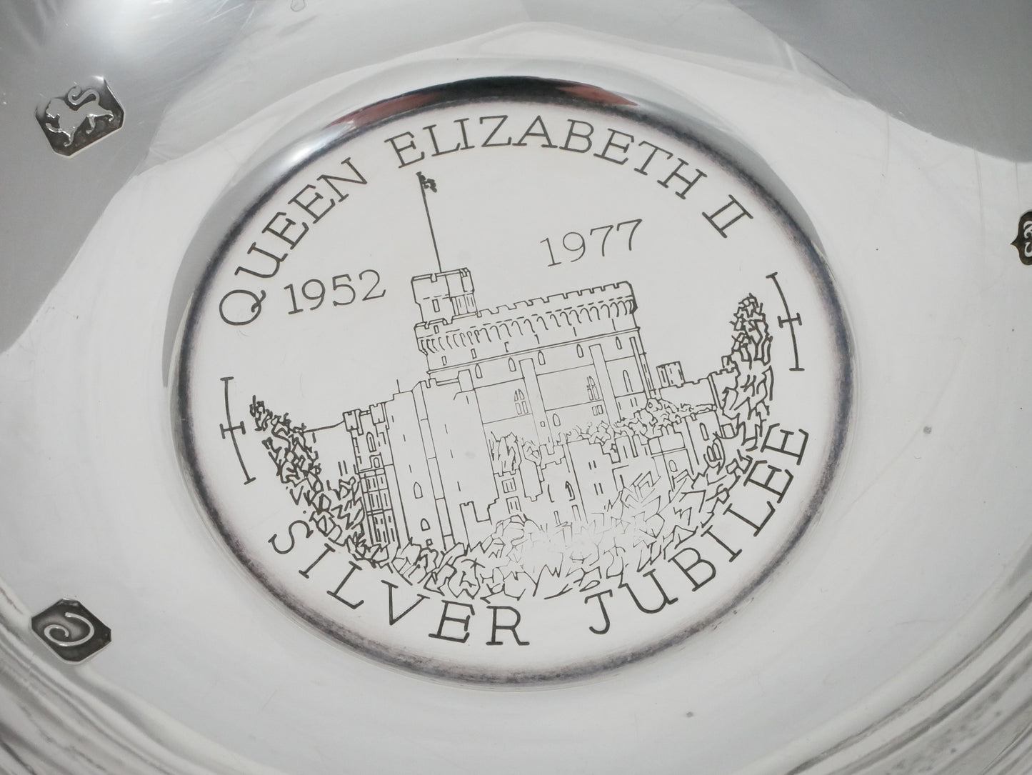 Vintage 1977 Sterling Silver Queen Elizabeth II Silver Jubilee Dish Bowl QEII CB