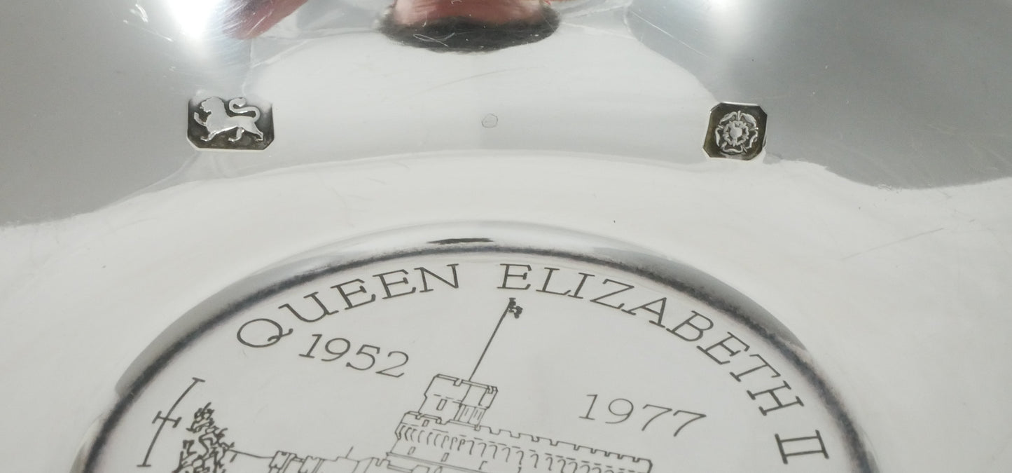 Vintage 1977 Sterling Silver Queen Elizabeth II Silver Jubilee Dish Bowl QEII CB