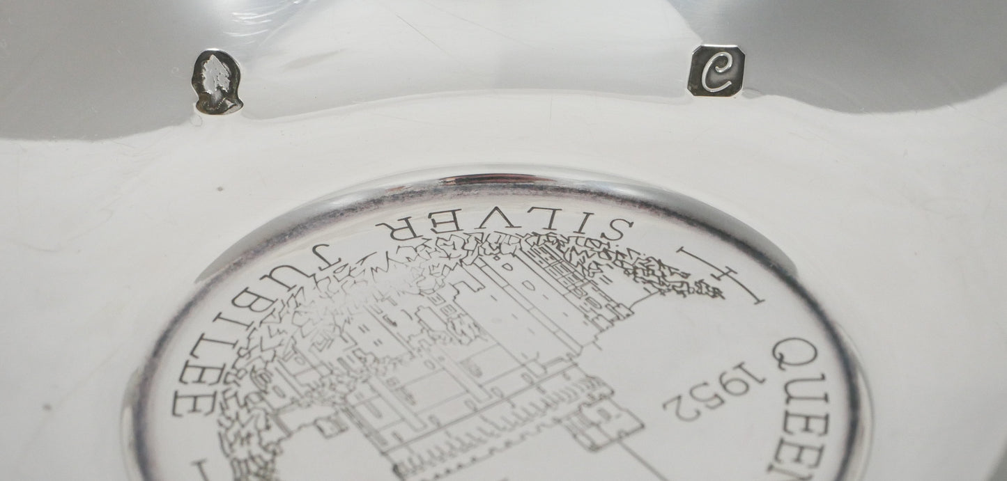 Vintage 1977 Sterling Silver Queen Elizabeth II Silver Jubilee Dish Bowl QEII CB
