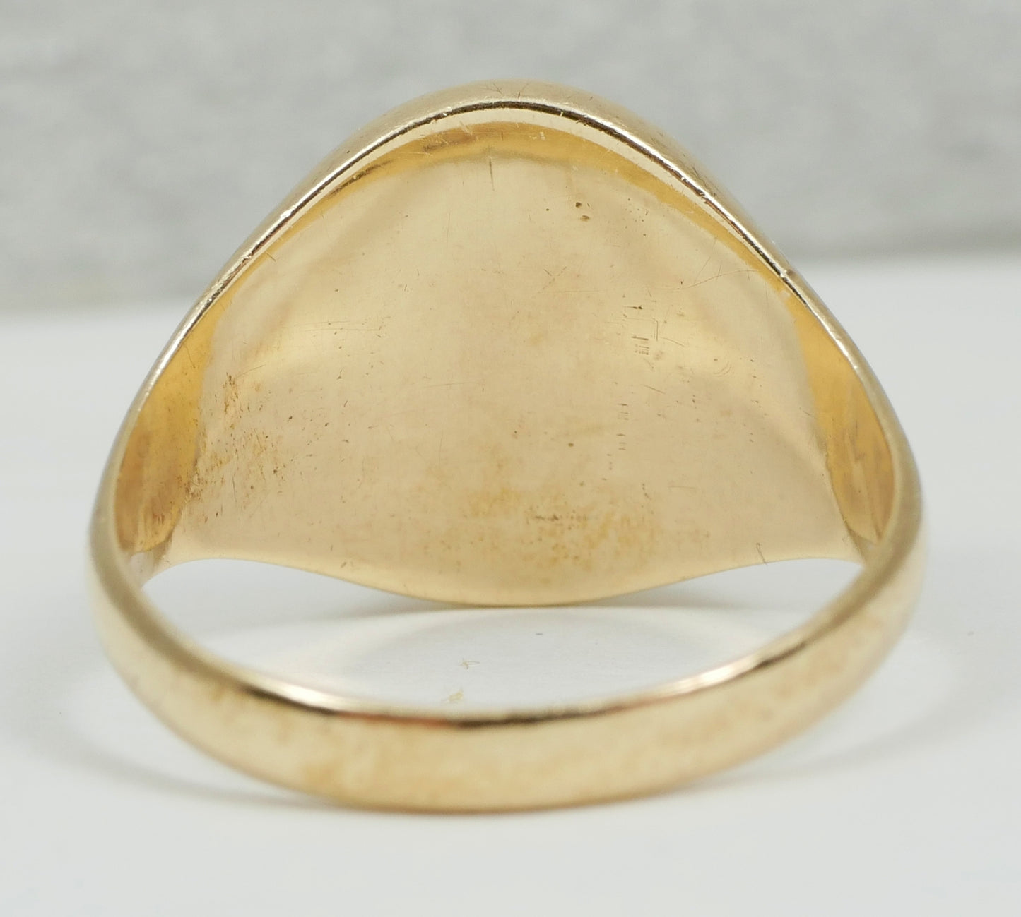Antique Vintage Solid 12ct Yellow Gold & Oval Onyx Signet Dress Ring Size 8 P 56