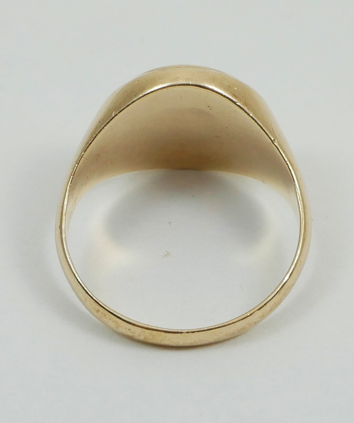 Antique Vintage Solid 12ct Yellow Gold & Oval Onyx Signet Dress Ring Size 8 P 56