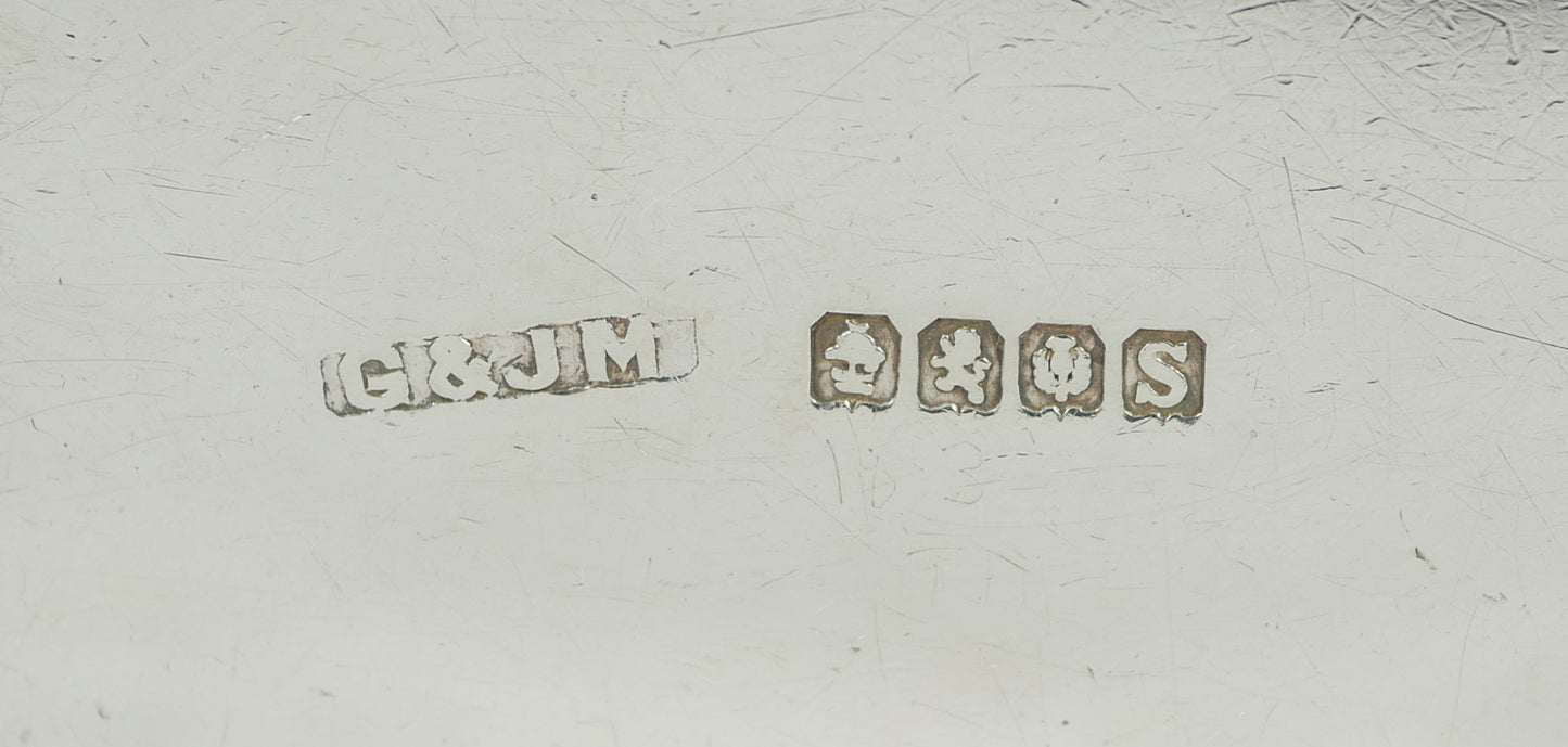 Antique Art Deco 1941 Pair Sterling Silver Celtic Revival Napkin Rings Glasgow