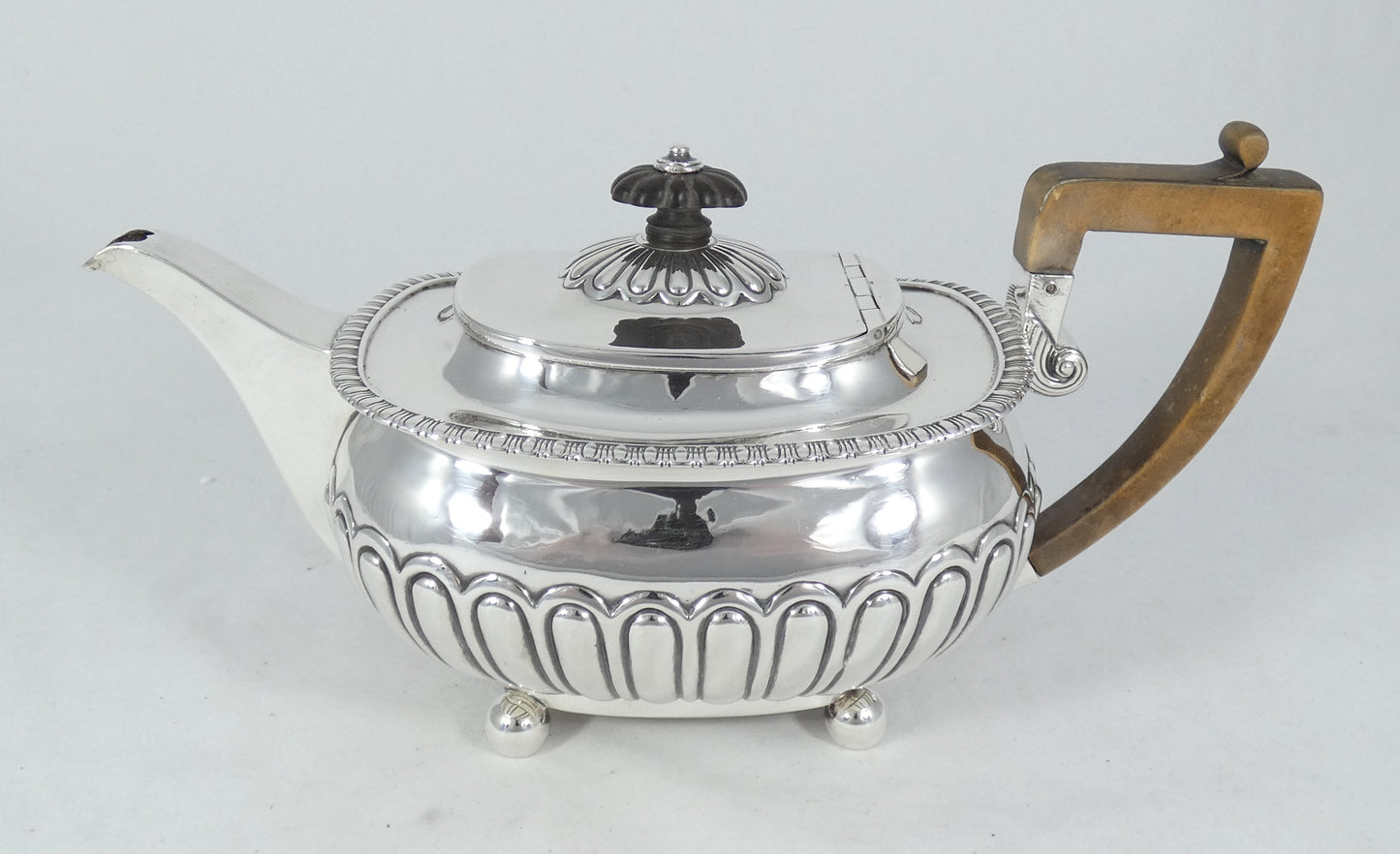 Antique Georgian 1809 Sterling Silver Teapot Tea Pot Samuel Hennell 1,000ml Set