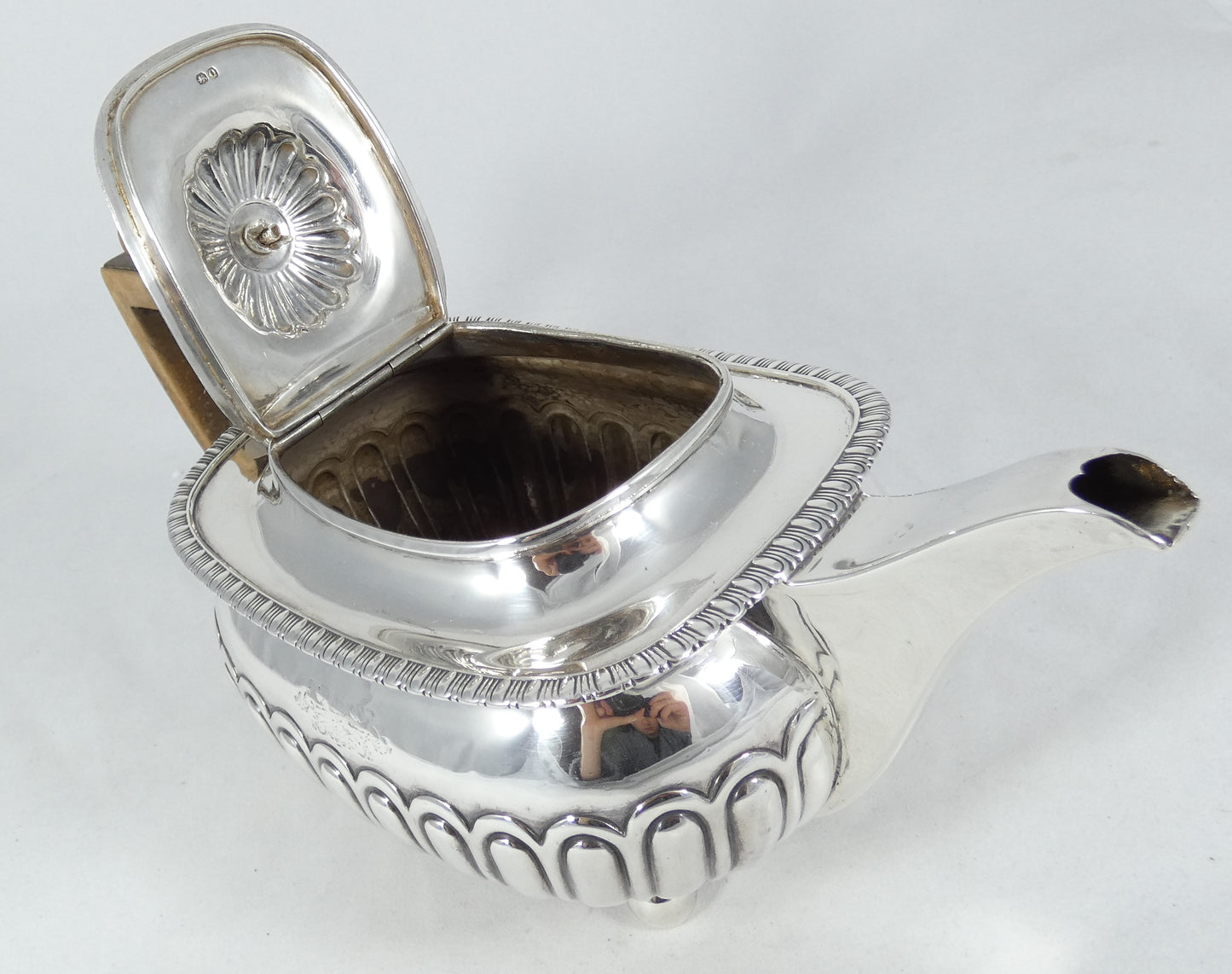 Antique Georgian 1809 Sterling Silver Teapot Tea Pot Samuel Hennell 1,000ml Set