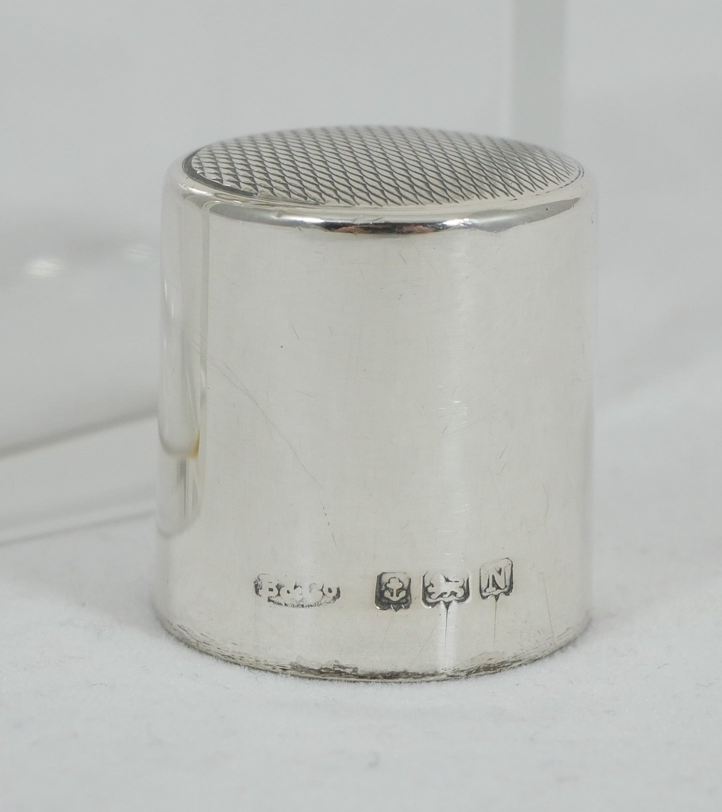 Antique Art Deco 1937 Sterling Silver Rectangular Glass Perfume Scent Bottle Jar