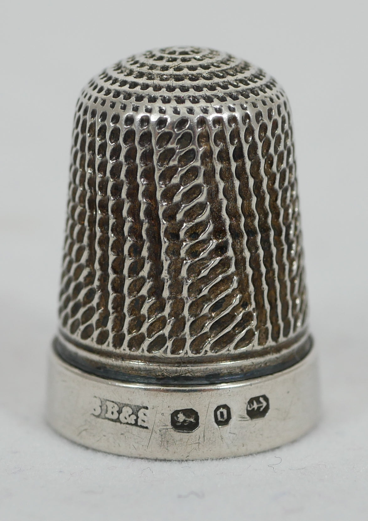 Antique Victorian 1888 Sterling Silver Sewing Thimble Finger Guard Blanckensee