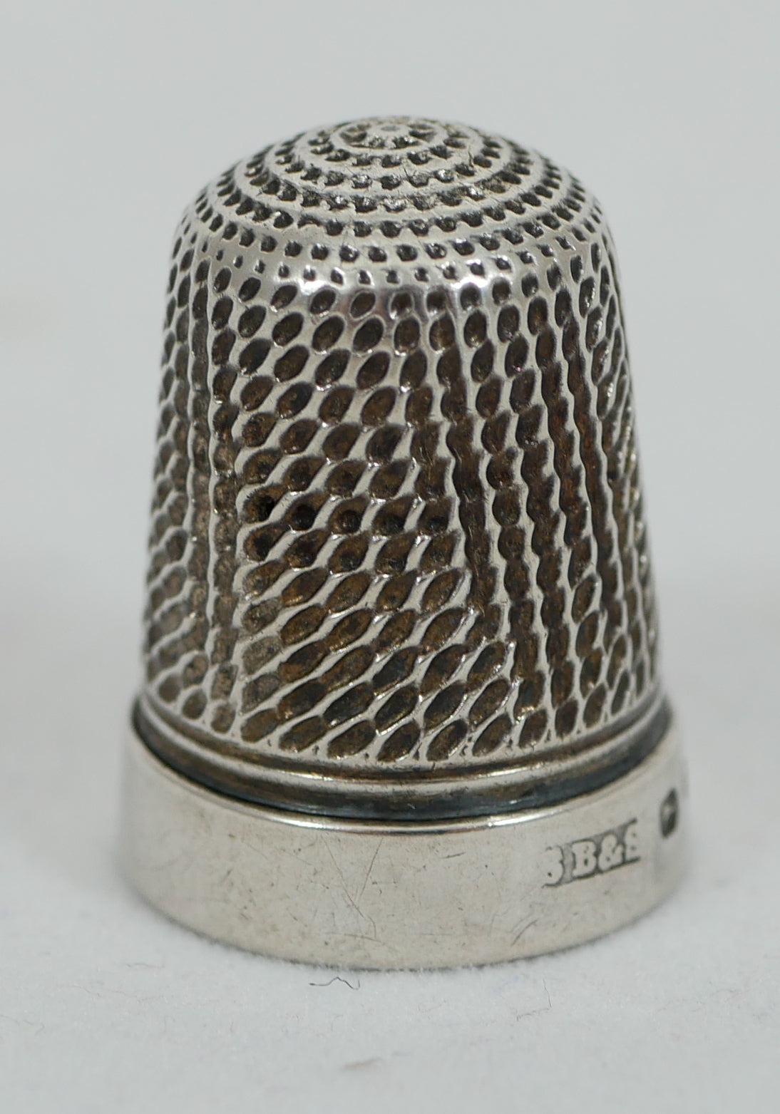 Antique Victorian 1888 Sterling Silver Sewing Thimble Finger Guard Blanckensee