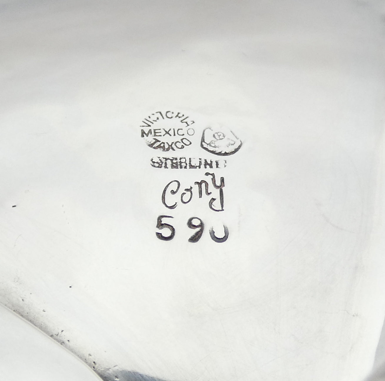 Antique Vintage 1950 Mexican Sterling Silver Flower Bowl Ana Nunex Brilanti Cony