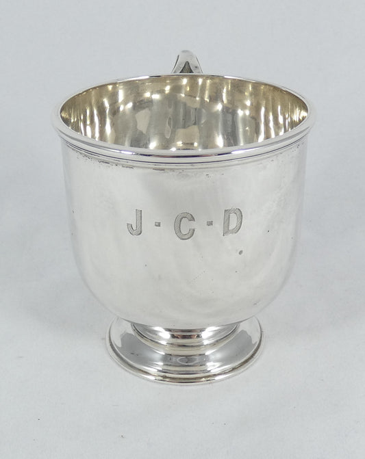 Antique Art Deco 1923 Sterling Silver 175ml Christening Mug Baby Childs Cup B&S