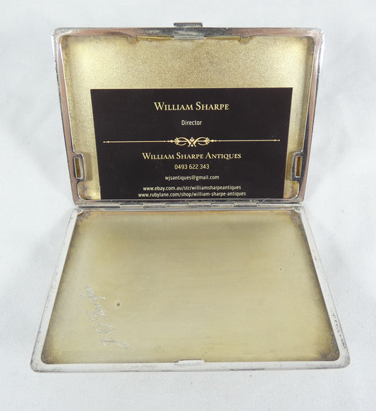 Antique Vintage Australian Sterling Silver Cigarette Card Case James Fairfax EH