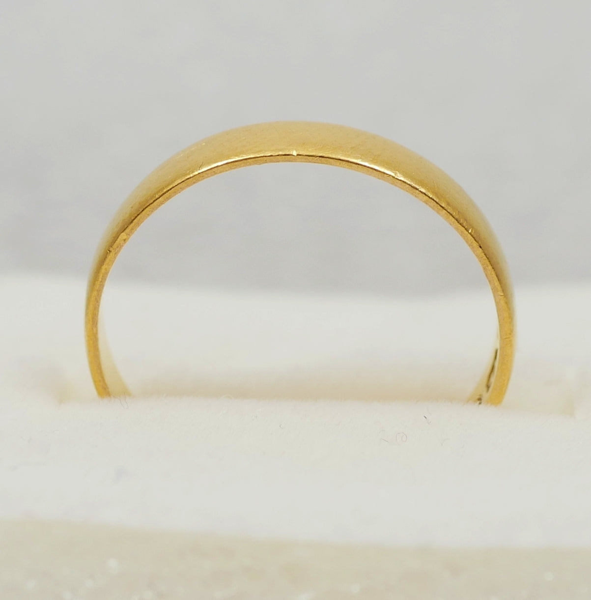 Antique Edwardian 1908 Solid 22ct Yellow Gold Wedding Band Ring Size 6.5 M 52