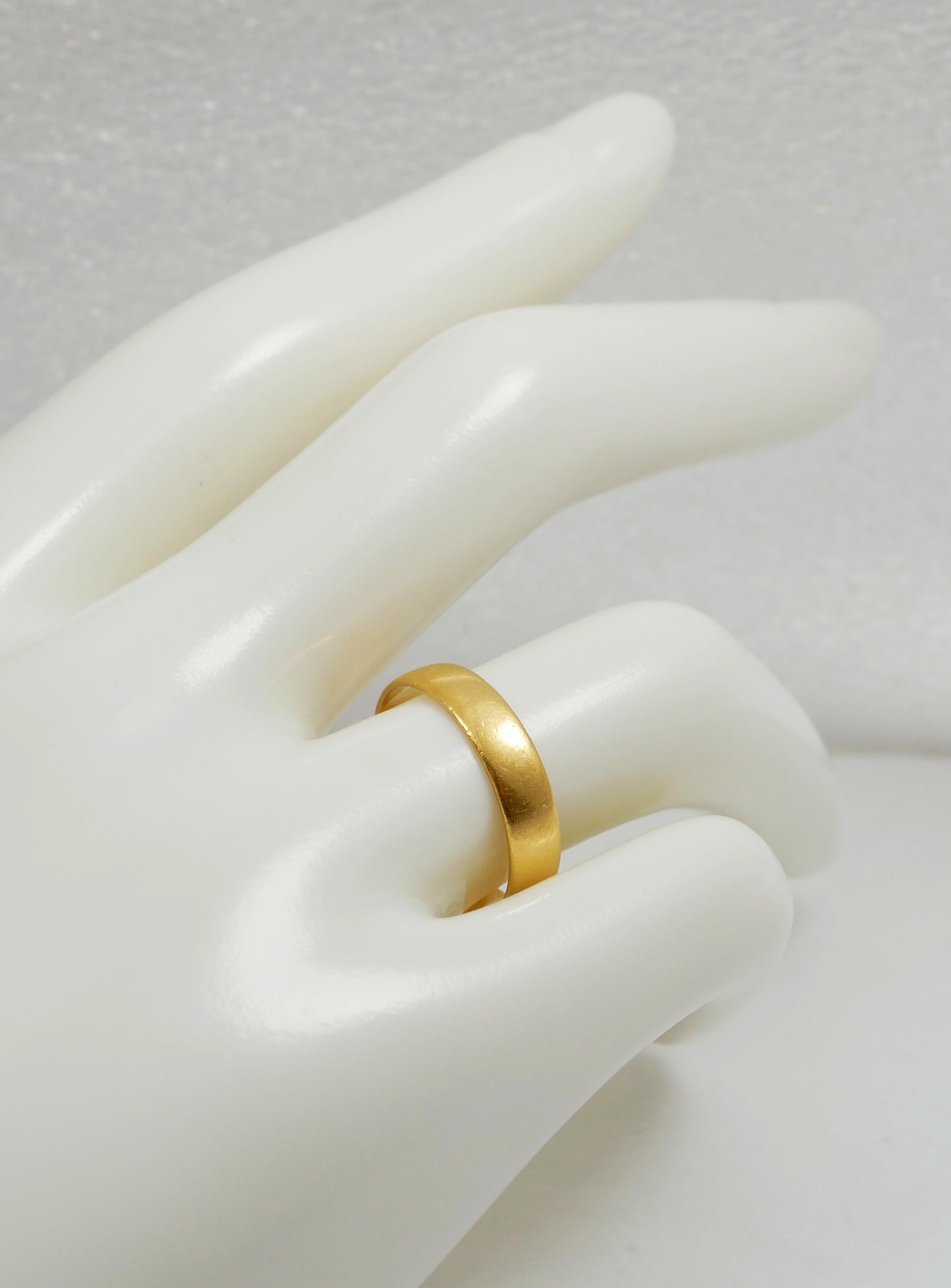 Antique Edwardian 1908 Solid 22ct Yellow Gold Wedding Band Ring Size 6.5 M 52