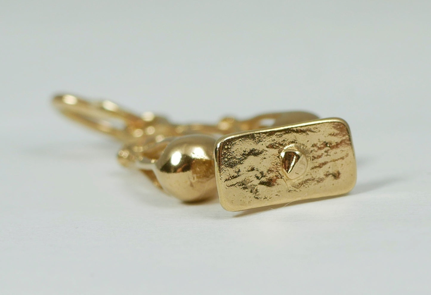 Solid 9ct Yellow Gold Libra Scales Zodiac Pendant Charm 375 Horoscope Justice