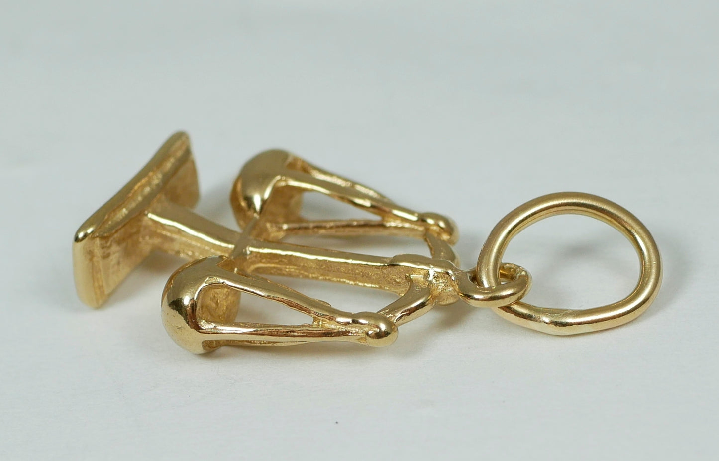 Solid 9ct Yellow Gold Libra Scales Zodiac Pendant Charm 375 Horoscope Justice