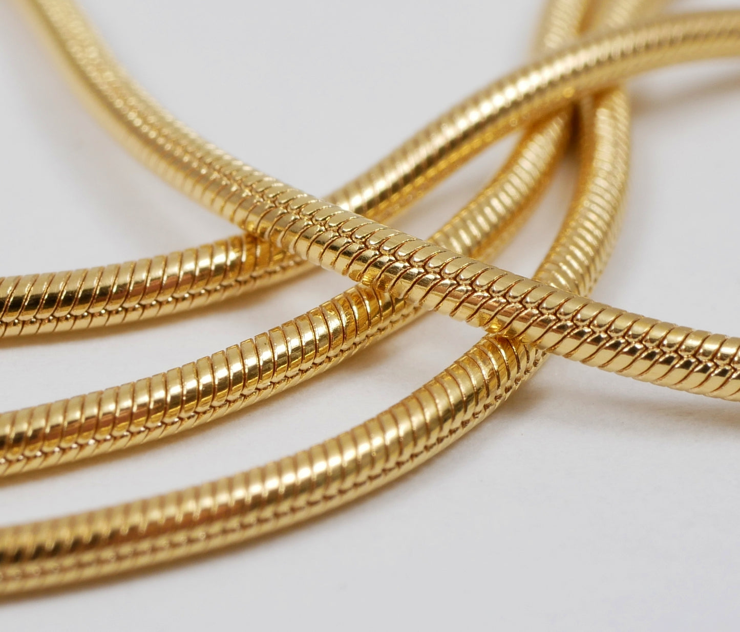 New Italian Solid 9ct Yellow Gold 1.5mm Snake Chain 40cm 15.5" Necklace 6.26gm