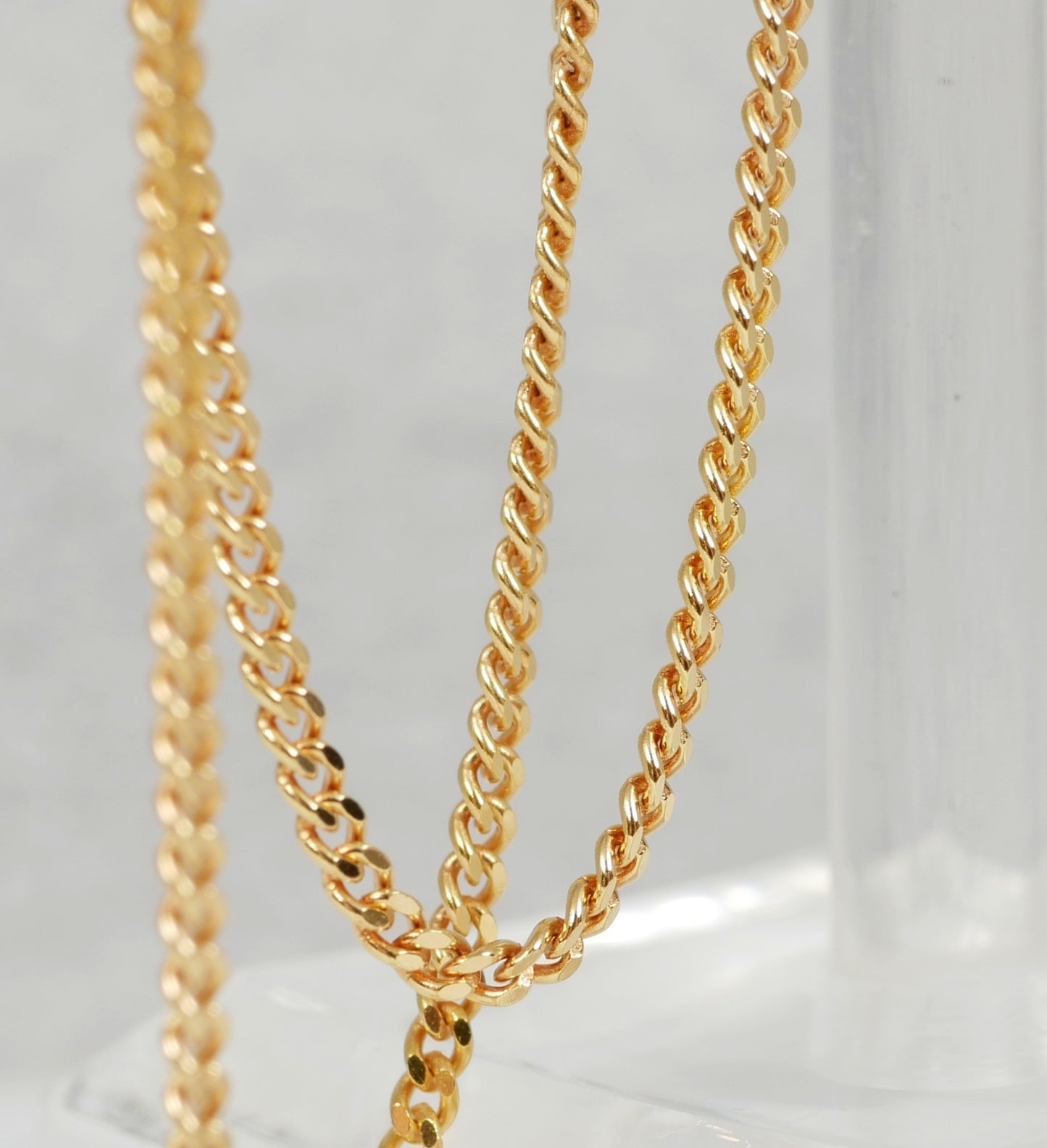 Italian Solid 9ct Yellow Gold 1.5mm Miami Cuban Chain 45cm 17.5" Necklace 2.92gm