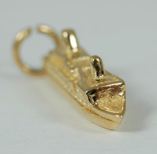 Solid 9ct Yellow Gold Cruise Ship Pacific Sky Ocean Liner Boat Pendant Charm P&O
