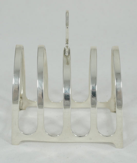 Antique Art Deco 1945 Sterling Silver Cathedral Toast Rack Letter Holder English
