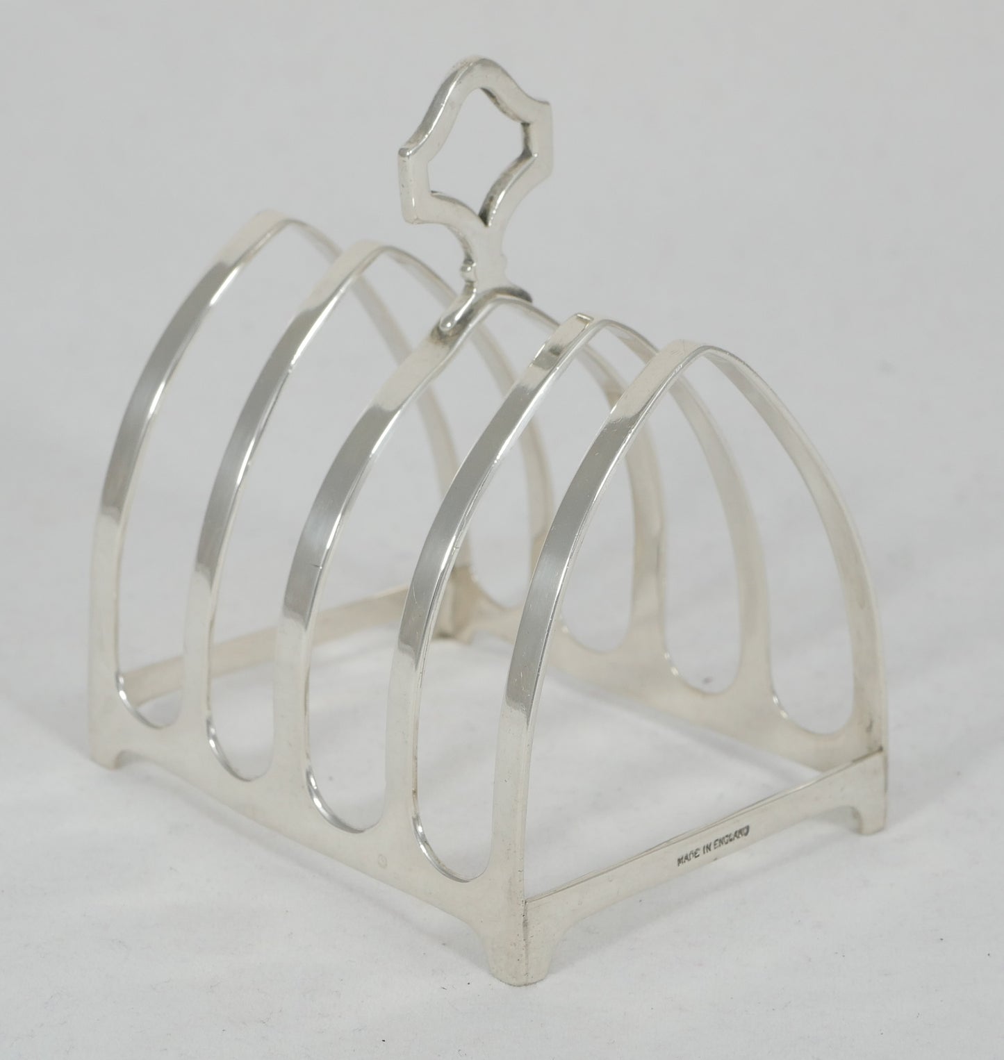 Antique Art Deco 1945 Sterling Silver Cathedral Toast Rack Letter Holder English