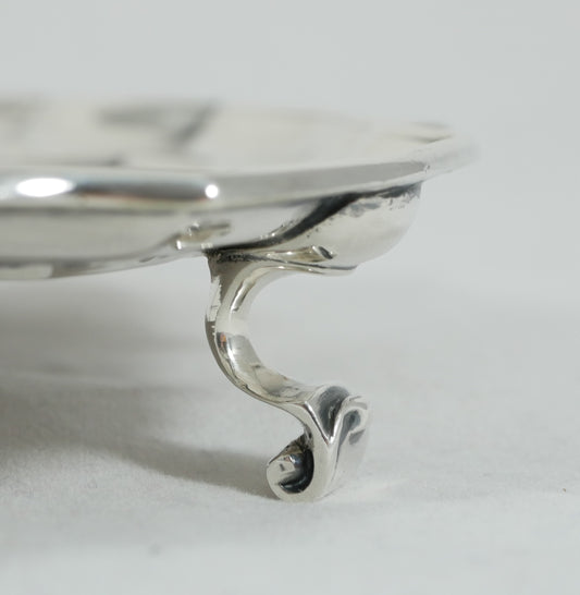 Antique Art Deco 1922 Sterling Silver 20.5cm 8" Serving Card Tray Salver Plate