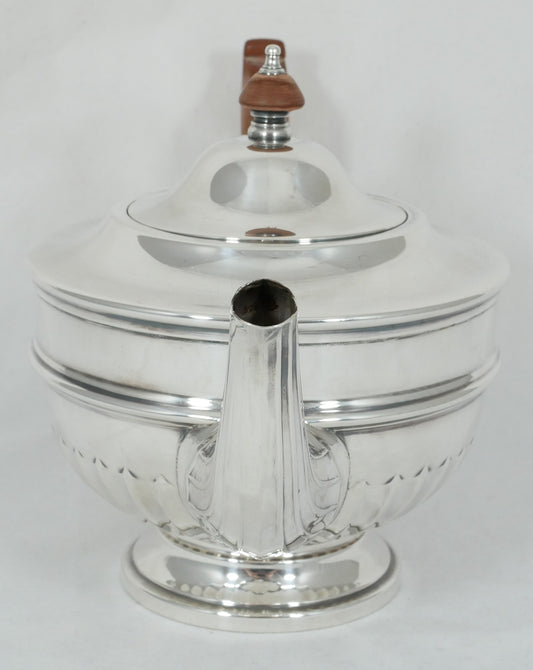 Antique Art Deco 1946 Sterling Silver 900ml Teapot Tea Pot Walker & Hall Set 925