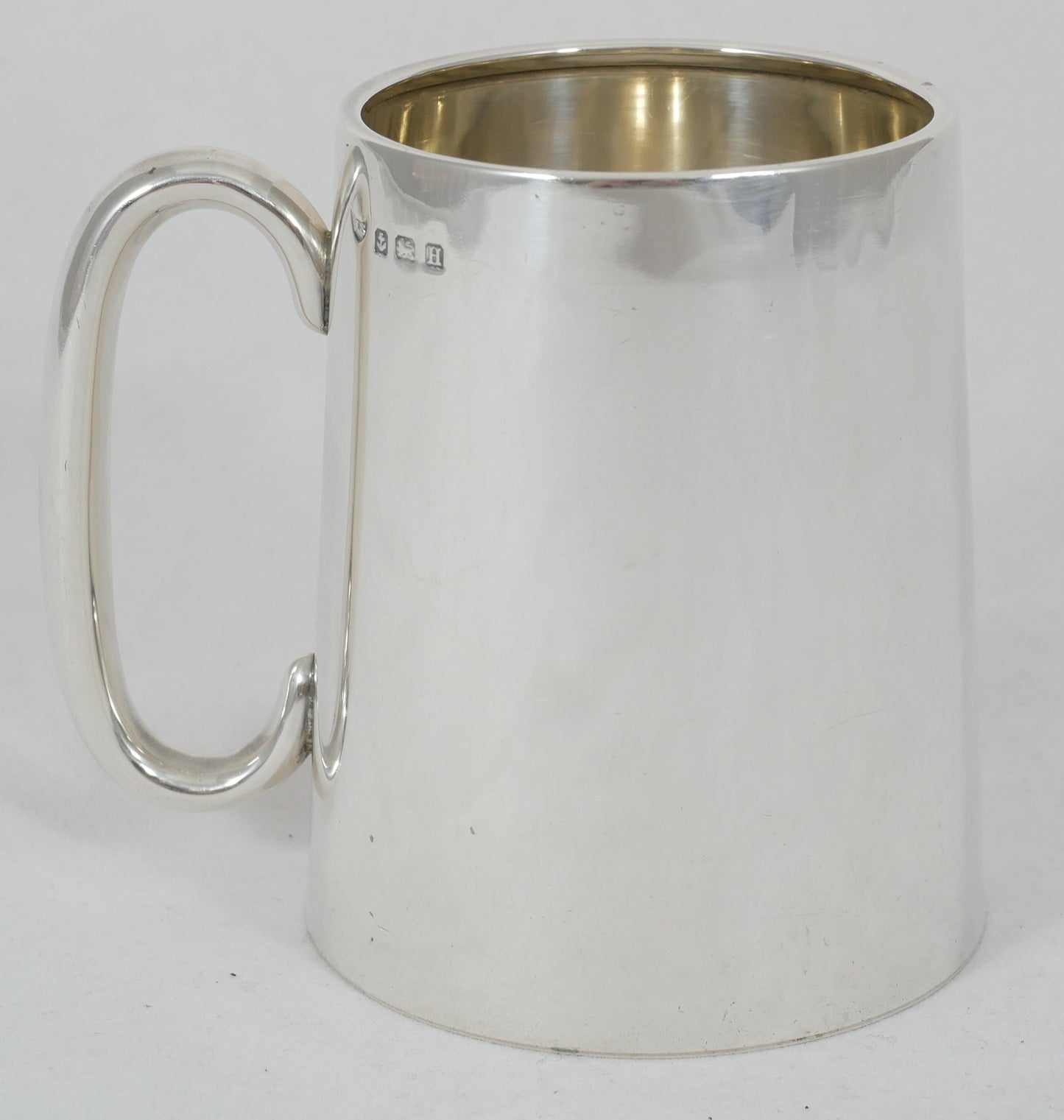 Antique Art Deco 1932 Sterling Silver Half Pint Mug Tankard Unengraved 270ml 925