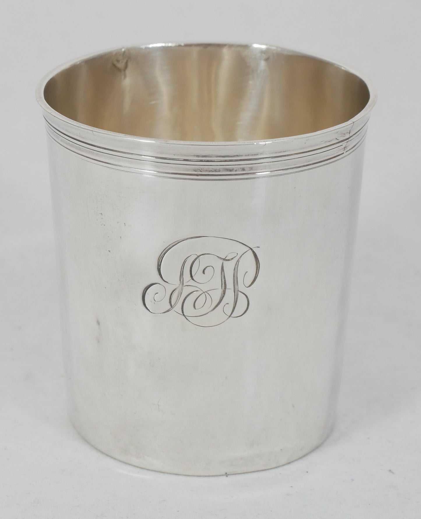 Antique Victorian 1885 Sterling Silver Beaker Water Christening Cup Barnard Sons