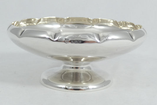 Antique Vintage 1963 Sterling Silver Candy Nut Dish Bowl Fruit Comport Tazza BB