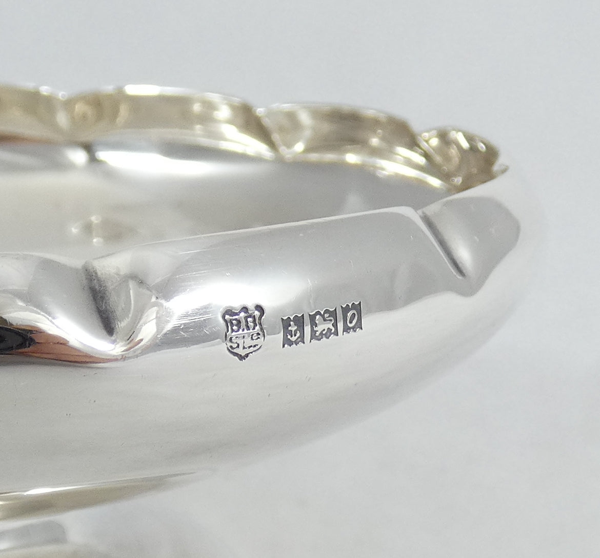 Antique Vintage 1963 Sterling Silver Candy Nut Dish Bowl Fruit Comport Tazza BB