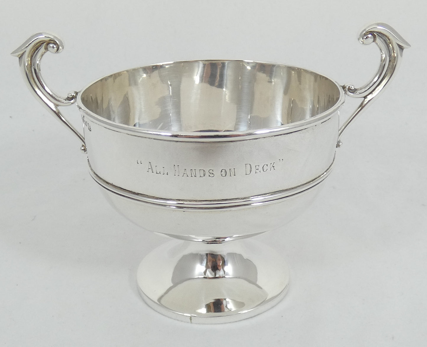 Antique Edwardian 1912 Peter Orr Sterling Silver Trophy Bowl Colonial Indian 12