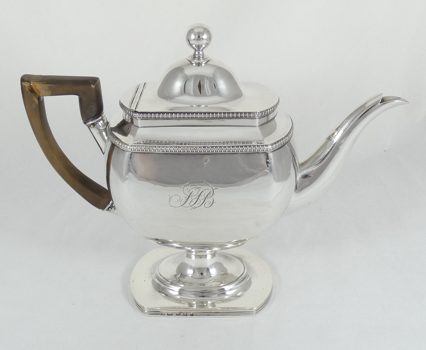 Antique Georgian 1806 Sterling Silver Footed Teapot Coffee Pot Internal Strainer