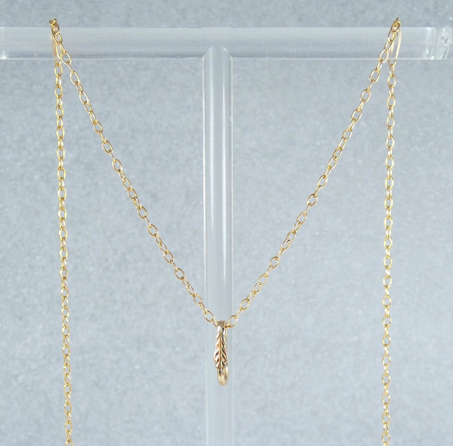 Antique Vintage Solid 9ct Yellow Gold 41cm 16" Necklace 1.5mm Cable Chain & Bail