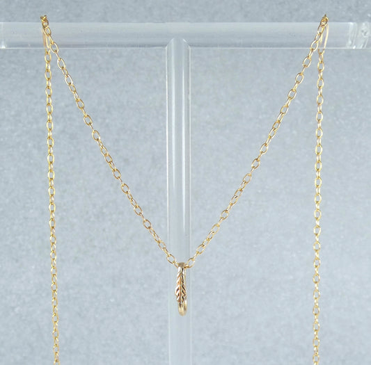 Antique Vintage Solid 9ct Yellow Gold 41cm 16" Necklace 1.5mm Cable Chain & Bail