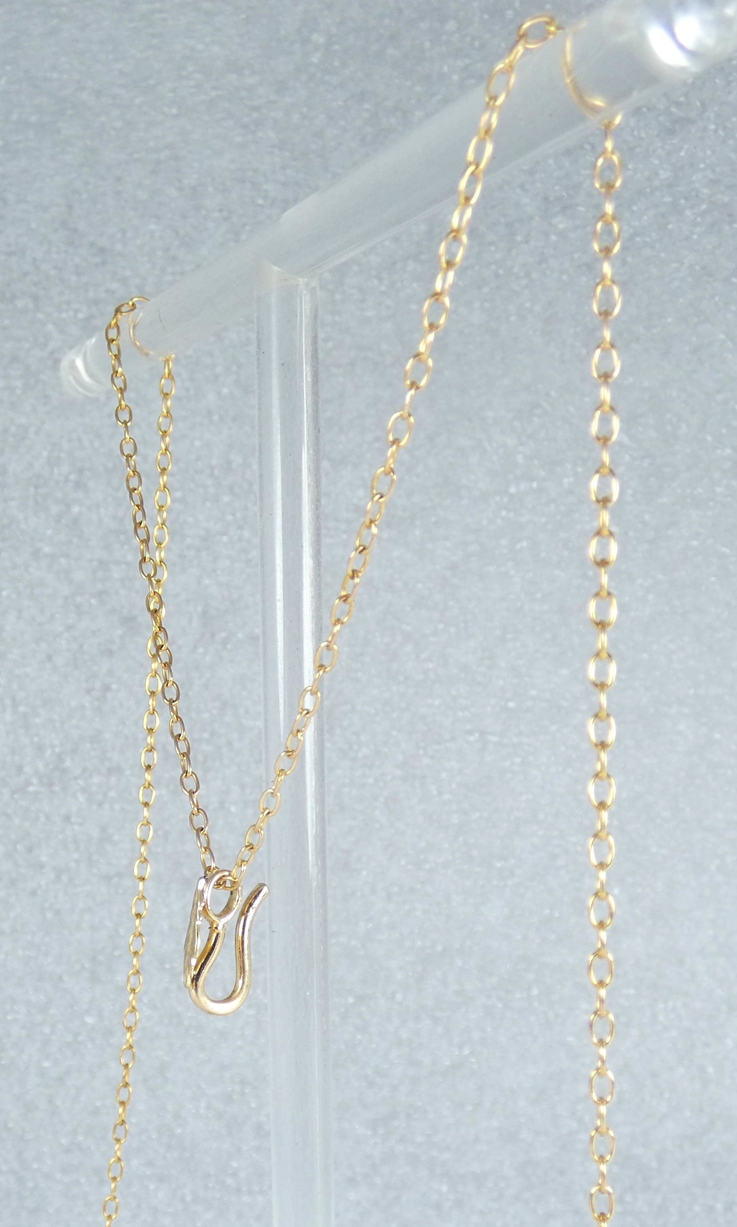 Antique Vintage Solid 9ct Yellow Gold 41cm 16" Necklace 1.5mm Cable Chain & Bail