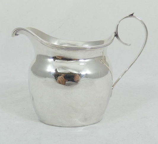 Antique Edwardian 1919 Sterling Silver Small Milk Jug Creamer for Tea Coffee Set