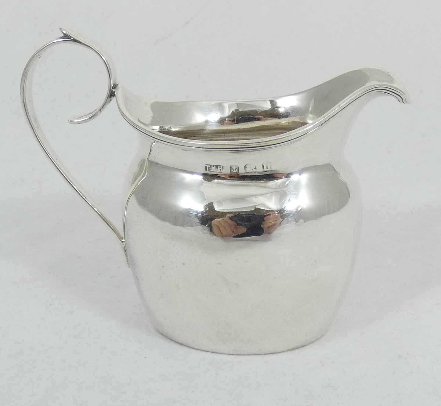 Antique Edwardian 1919 Sterling Silver Small Milk Jug Creamer for Tea Coffee Set