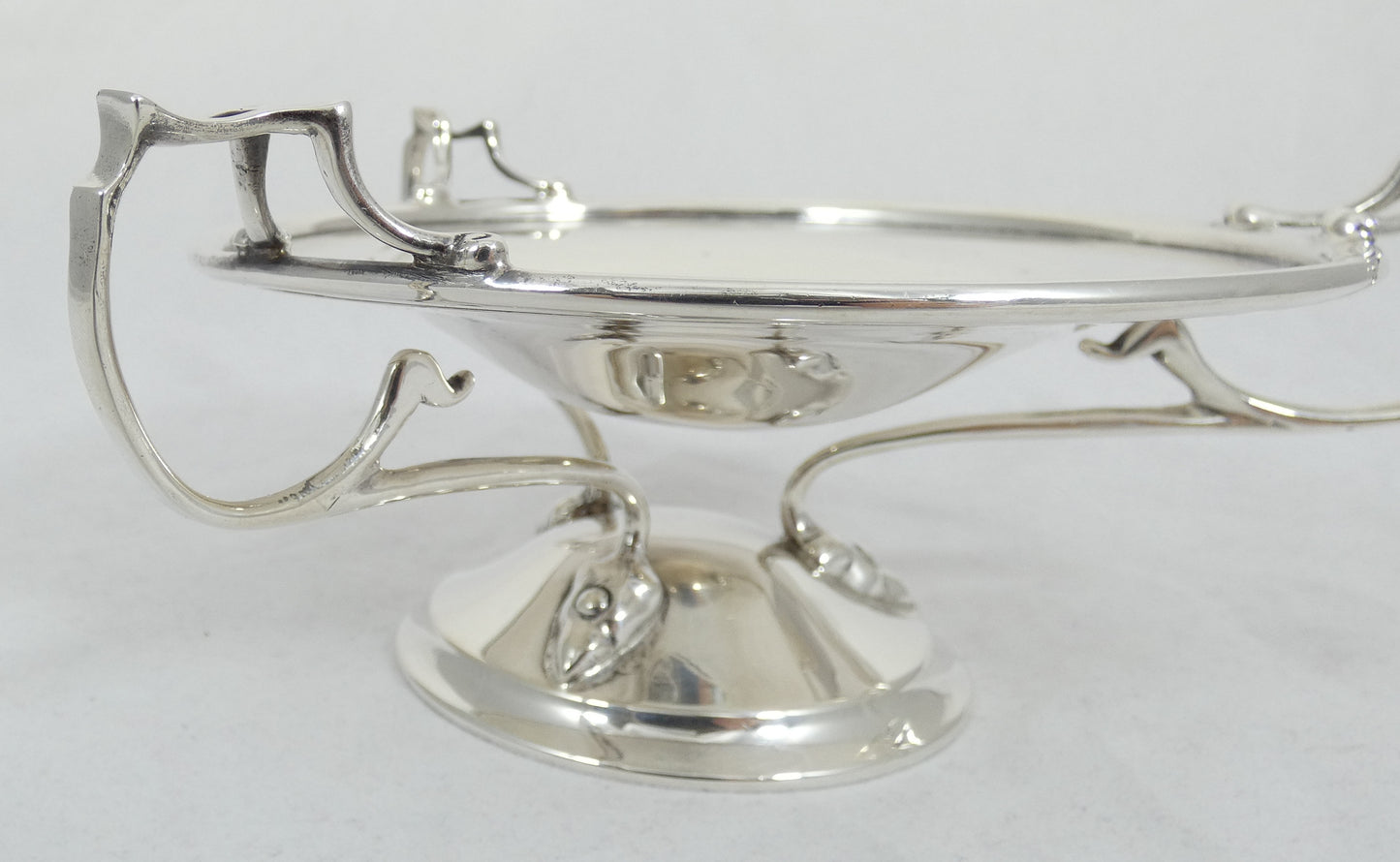 Antique Art Nouveau 1906 Sterling Silver Tri-Handle Comport Lolly Bowl Nut Dish