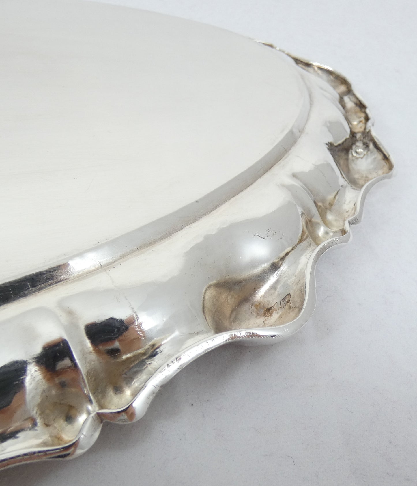 Antique Vintage Hungarian 1937 Large Solid 800 Silver Oval Serving Tray 40cm