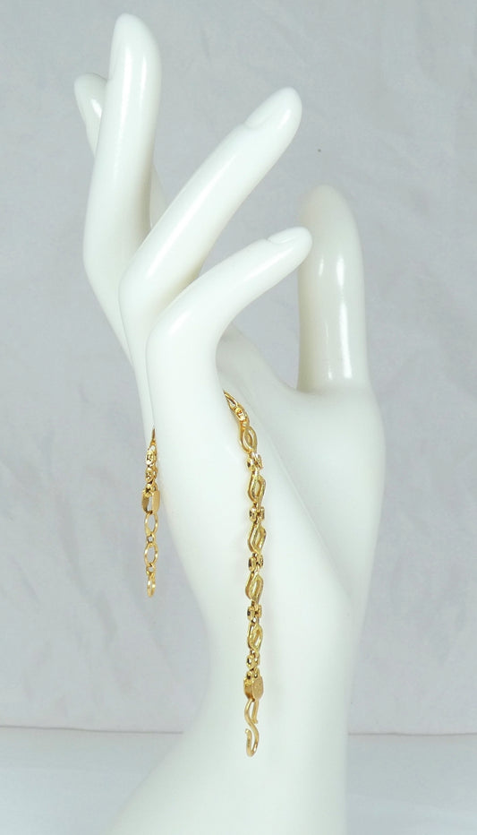 Vintage Solid 22ct Yellow Gold Small Childs 13.5cm 5.3" Fancy Chain Bracelet 916