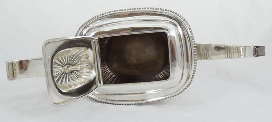 Antique Georgian Regency 1814 Sterling Silver Large Teapot Fluted Charles Fox I