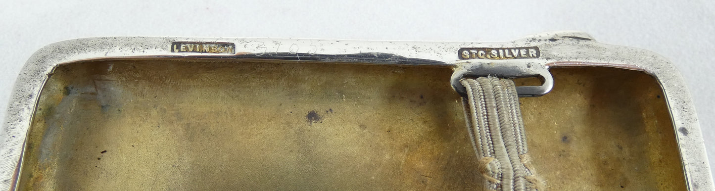 Antique Edwardian 1910 Levinson Australian Sterling Silver Cigarette Card Case