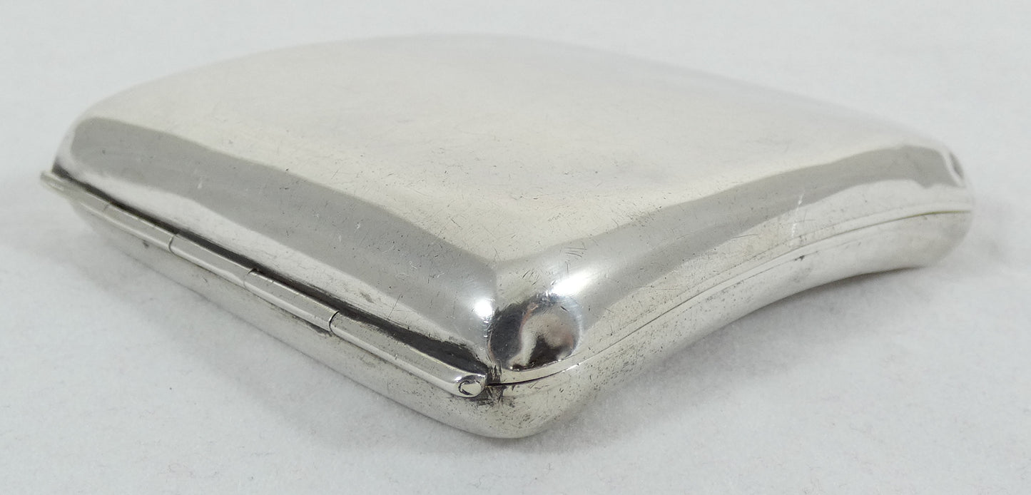 Antique Edwardian 1910 Levinson Australian Sterling Silver Cigarette Card Case